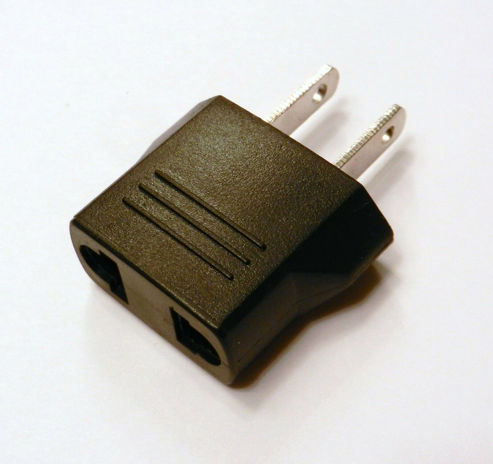 EURO EU Round Pin to USA US Flat Adapter Changer Plug - $5.84