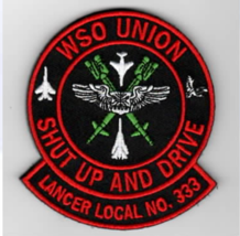 3.5&quot; AIR FORCE 333RD FIGHTER SQUADRON SHUT UP AND DRIVE WSO EMBROIDERED ... - £31.59 GBP