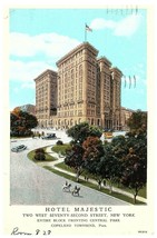 Hotel Majestic and Central Park West, New York City Postcard Posted 1929 - £7.71 GBP