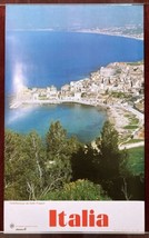 Original Travel Poster Alitalia Castellammare del Golfo Trapani Italy - $104.32