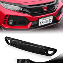 2Pcs Black Carbon Look Bumper Front/Rear License Plate Holder Relocate Bracket - £12.08 GBP