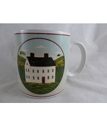 Warren Kimble White House Mug Sakura Stoneware Cup Salt box colonial Home - $18.98 CAD