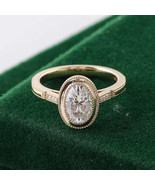 Oval Moissanite Engagement Ring 925 Sterling Silver Solitaire Wedding Ring  - $4,268.51 MXN