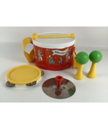 Fisher Price Marching Band Musical Instrument Lot Drum Tambourine Vintag... - $54.06 CAD