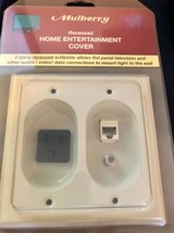 Ivory MULBERRY RECESSED HOME ENTERTAINMENT COVER  40557 Rated 15amps Cat 6 - $10.39