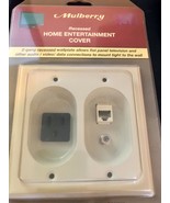 Ivory MULBERRY RECESSED HOME ENTERTAINMENT COVER  40557 Rated 15amps Cat 6 - $196.33 MXN