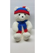 Vtg Fun Farm by Dakin White Polar Bear Winter Hat Scarf 19” Plush 1986 - $524.91 MXN