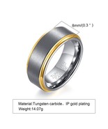 New Punk Vintage Black Blue Tungsten Carbide Rings for Women Wedding Ban... - £18.90 GBP