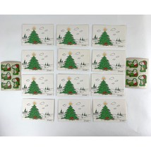 Vintage Snoopy Skating Peanuts Christmas Postalettes 12 Cards 10 Stickers FLAWS - £26.91 GBP