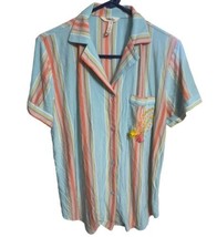 Matilda Jane Pajama Top Striped Womens Small Goodnight SS Tassel Sleepwear - £11.27 GBP