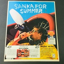 VTG Retro 1983 Sanka Decaffeinated Coffee Summer Skywriter Bob Favreau A... - $19.00