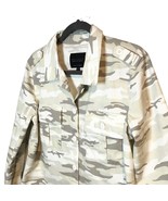 SANCTUARY women&#39;s peace white neutral tones lightweight camo jacket size... - £22.08 GBP