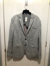 NWT Express Rayon Poly Blend Heather Gray Mens Slim 44R Jacket Blazer NEW - £31.72 GBP