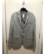 NWT Express Rayon Poly Blend Heather Gray Mens Slim 44R Jacket Blazer NEW - £31.72 GBP