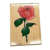Comotion Large Jumbo Rose Stem Flower Garden #2147 Rubber Stamp 3-3/4" x 5-1/2"W - $9.49