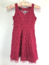 BISCOTTI Girls Dress Sz 10 Fuchsia Pink Tulle Layered Rhinestone Party Special - £11.83 GBP