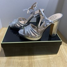 I. Miller Womens Sylas Strappy Heeled Sandals Silver &amp; Rhinestones Size ... - $699.40 MXN
