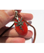 Carnelian Fairy Pendant With Cord, 925 Silver, One of a Kind  - £25.17 GBP