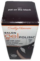 1- Sally Hansen Salon Gel Polish Step 2 Color #260 PAT ON THE BLACK (New... - $19.79