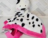 Gerber Baby Dalmation Puppy Dog Security Blanket Lovey Pink Satin Polka Dot - $17.81