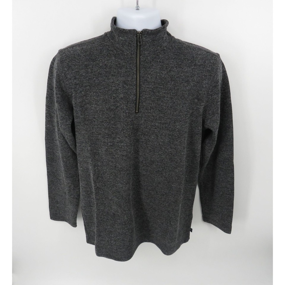 Gap Men&#39;s Half Zip Pullover Black Sweater Medium NWT - $20.90