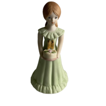 Growing Up Birthday Girls Age 11 Enesco Brunette Porcelain Figurine 1982 Vintage - £13.44 GBP