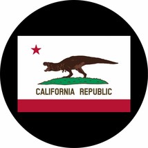 Cali Flag t-rex Spare Tire Cover ANY Size, ANY Vehicle,Trailer, Camper RV - £89.51 GBP