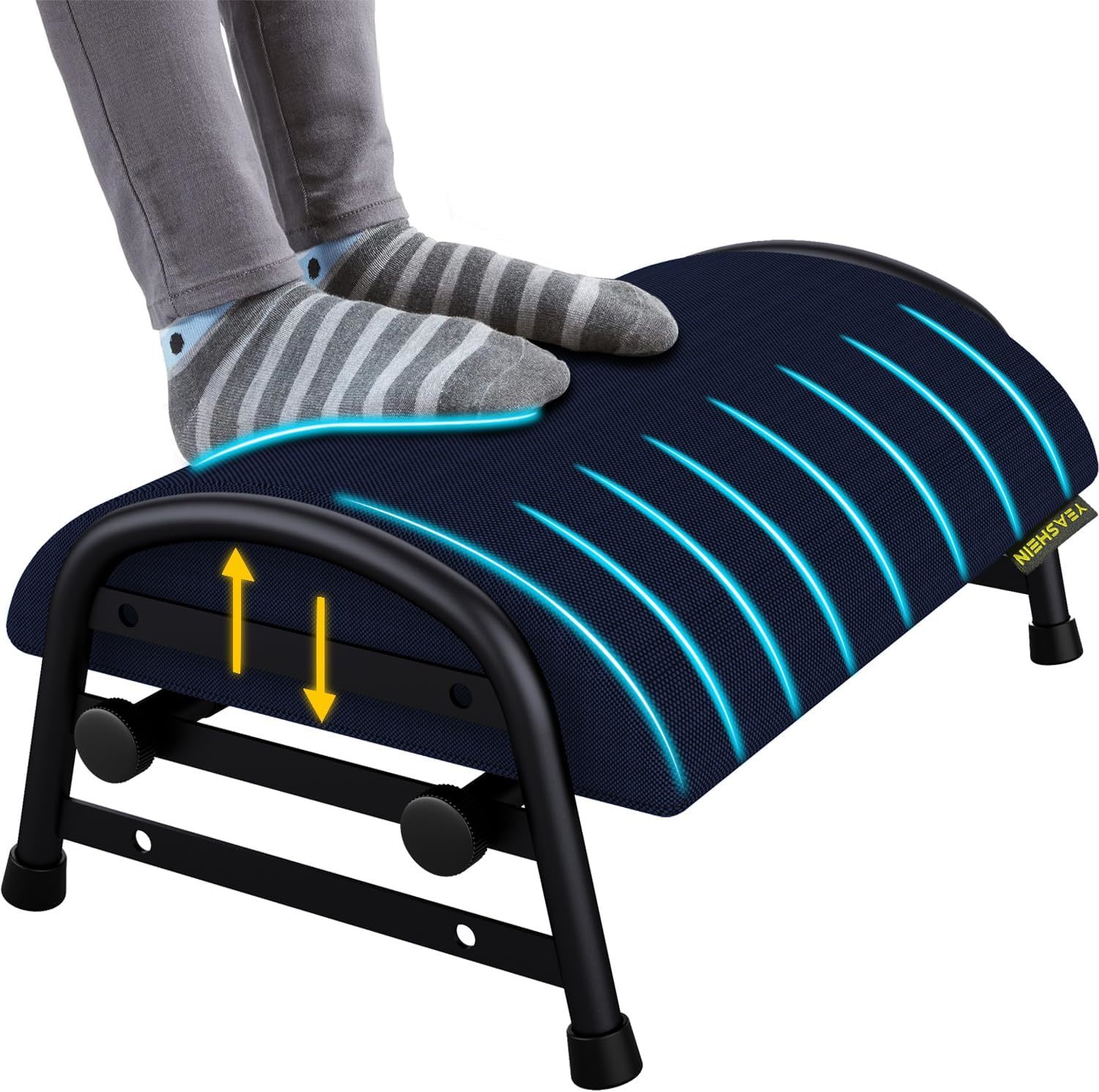 Foot Stool Underdesk Footrest With 3 Adjustable Heights, Under Desk Foot... - $47.96