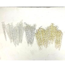 VTG Lot of 46 Acrylic Icicles Christmas Ornaments Holidays Iridescent MCM - £16.88 GBP