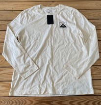 Hurley NWT $32 Men’s Long Sleeve Graphic t Shirt Size M Cream DJ  - £15.49 GBP