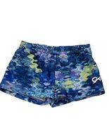 GK Elite Athletic Shorts AS Blue Purple Green Swirl Pattern Womens Gymna... - $265.70 MXN