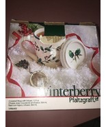 NEW Holly Berry PFALTZGRAFF Winterberry COVERED COFFEE MUG TEA CUP LID &amp;... - $20.20