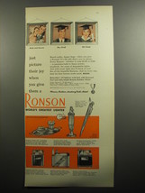 1951 Ronson Cigarette Lighters Ad - Crown, Juno, Penciliter, Princess, Adonis - £13.82 GBP