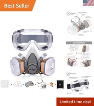 Eco-Friendly Reusable Respirator Mask with Replaceable A1P2 Filters - Ad... - $719.25 MXN