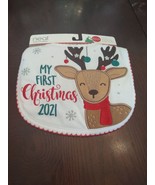 Neat Solutions Christmas Baby Bib &quot;My First Christmas 2021&quot; - $9.78