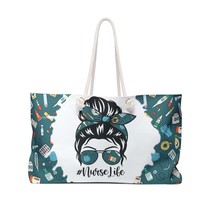 Personalised/Non-Personalised Weekender Bag, Nurse Life, Weekender Bag, Beach Ba - £39.08 GBP