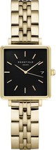 Rosefield Boxy XS Schwarz Gold QMBG-Q025 Stahl Damen Only Time Uhr - $164.23