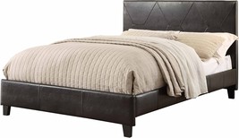 The California King Size Bi-Cast Vinyl Upholstered Platform Bed By Homel... - $337.92