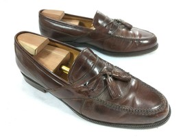 Johnston Murphy Celini Brown Leather Full Strap Tassel Loafers Size US 10.5 M - £32.71 GBP