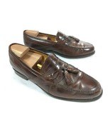 Johnston Murphy Celini Brown Leather Full Strap Tassel Loafers Size US 1... - £32.72 GBP
