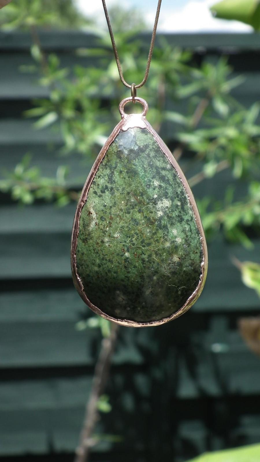 Turquoise necklace // Electroformed Copper // Turquoise jewelry // Free ... - $44.95+