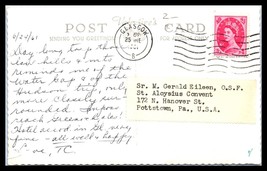 1961 SCOTLAND Postcard - Glasgow to Pottstown, PA USA H10 - £2.36 GBP