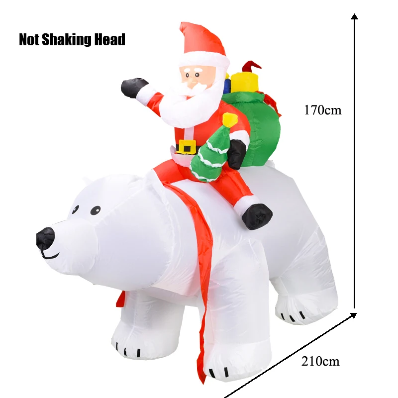 Plush Elk Inflatable Christmas Toy 2023 LED Light Christmas Outdoor Decoration N - £97.21 GBP