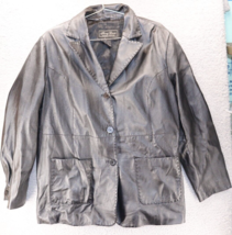 Terry Lewis - Women&#39;s Black Genuine Leather Jacket Coat - Size L - £33.79 GBP
