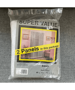 NWT NOS NIP Vintage Pair 2 Kelly Curtain Panels White Textured Weave 40”... - $33.96 CAD