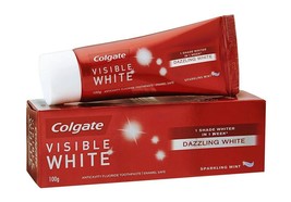 Colgate Visible White Toothpaste - 100 g,x 2 pack  (free shipping worlds) - £21.26 GBP