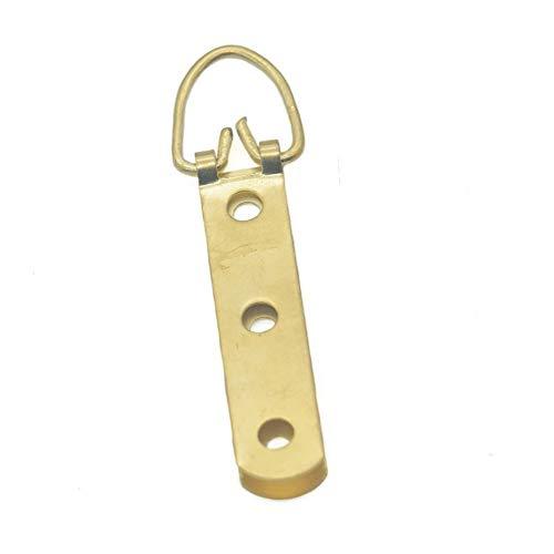 Bluemoona 10 Pcs - 15x93mm Picture Frame Hanger Triangle D Ring 2/3 Holes Hook M