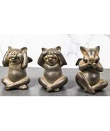 Rustic Country Angel Winged Pigs in See Hear Speak No Evil Poses Figurin... - $28.99