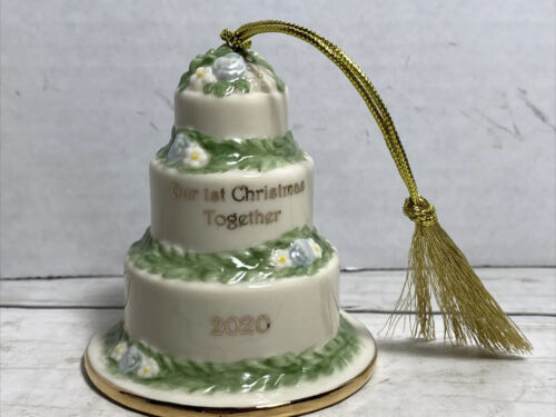 Our First Christmas Together Cake Christmas Tree Ornament Porcelain Lenox 2020 - £15.77 GBP