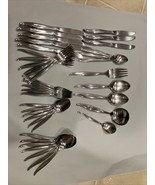 43 Pc Oneida 1881 Rogers Surf Maid Cabana Stainless Flatware - $109.18 CAD